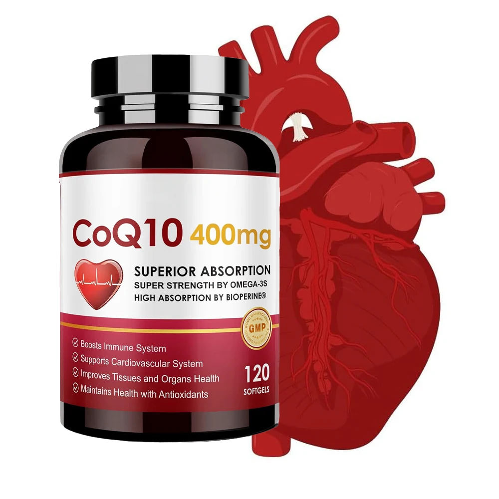 Coenzyme CoQ10-400mg-Softgels Supplement with PQQ, BioPerine & Omega-3, Powerful-Antioxidant, Support Heart & Energy-Production
Coenzyme CoQ10-400mg-Softgels Supplement with PQQ, BioPerine & Omega-3, Powerful-Antioxidant, Support Heart & Energy-Production