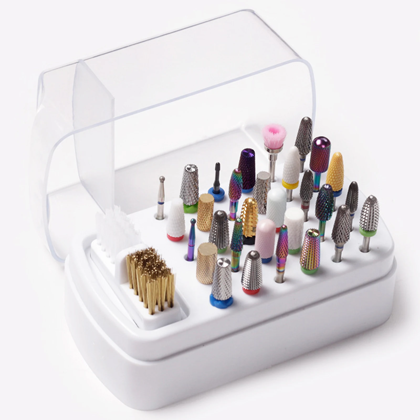 Hot 30 Holes Nail Art Drill Storage Box Polish Grinding Head Bit Holder Display Nail Drill Bits Organizer Nail Stand Manicure
Hot 30 Holes Nail Art Drill Storage Box Polish Grinding Head Bit Holder Display Nail Drill Bits Organizer Nail Stand Manicure