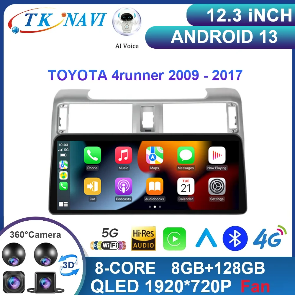 12,3 дюймов Android 13 для TOYOTA 4runner 2009 - 2017 головное устройство все в одном автомобильное радио мультимедийная навигация QLED Универсальный 4G WIFI
12,3 дюймов Android 13 для TOYOTA 4runner 2009 - 2017 головное устройство все в одном автомобильное радио мультимедийная навигация QLED Универсальный 4G WIFI