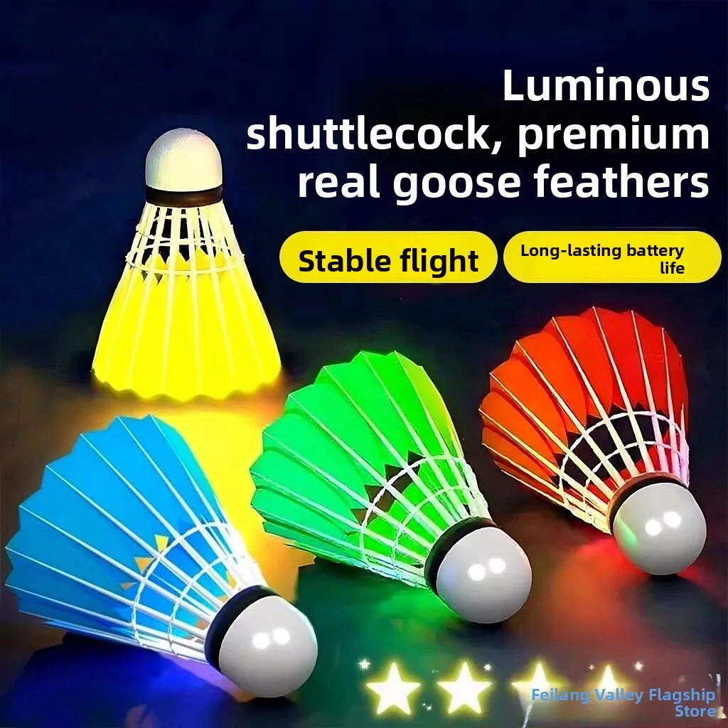 Glow-in-the-dark Badminton Shuttlecocks Nylon Plastic Outdoor Training Windproof Fluorescent Light Set Soft Wood Head 77# Speed
Glow-in-the-dark Badminton Shuttlecocks Nylon Plastic Outdoor Training Windproof Fluorescent Light Set Soft Wood Head 77# Speed