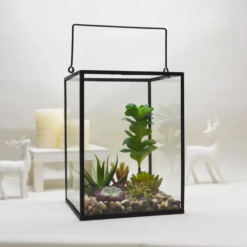 Black Candle Holder Lantern Glass Outdoor Candle Winds Lamp Landscape Display Box Garden Home Decorations
Black Candle Holder Lantern Glass Outdoor Candle Winds Lamp Landscape Display Box Garden Home Decorations