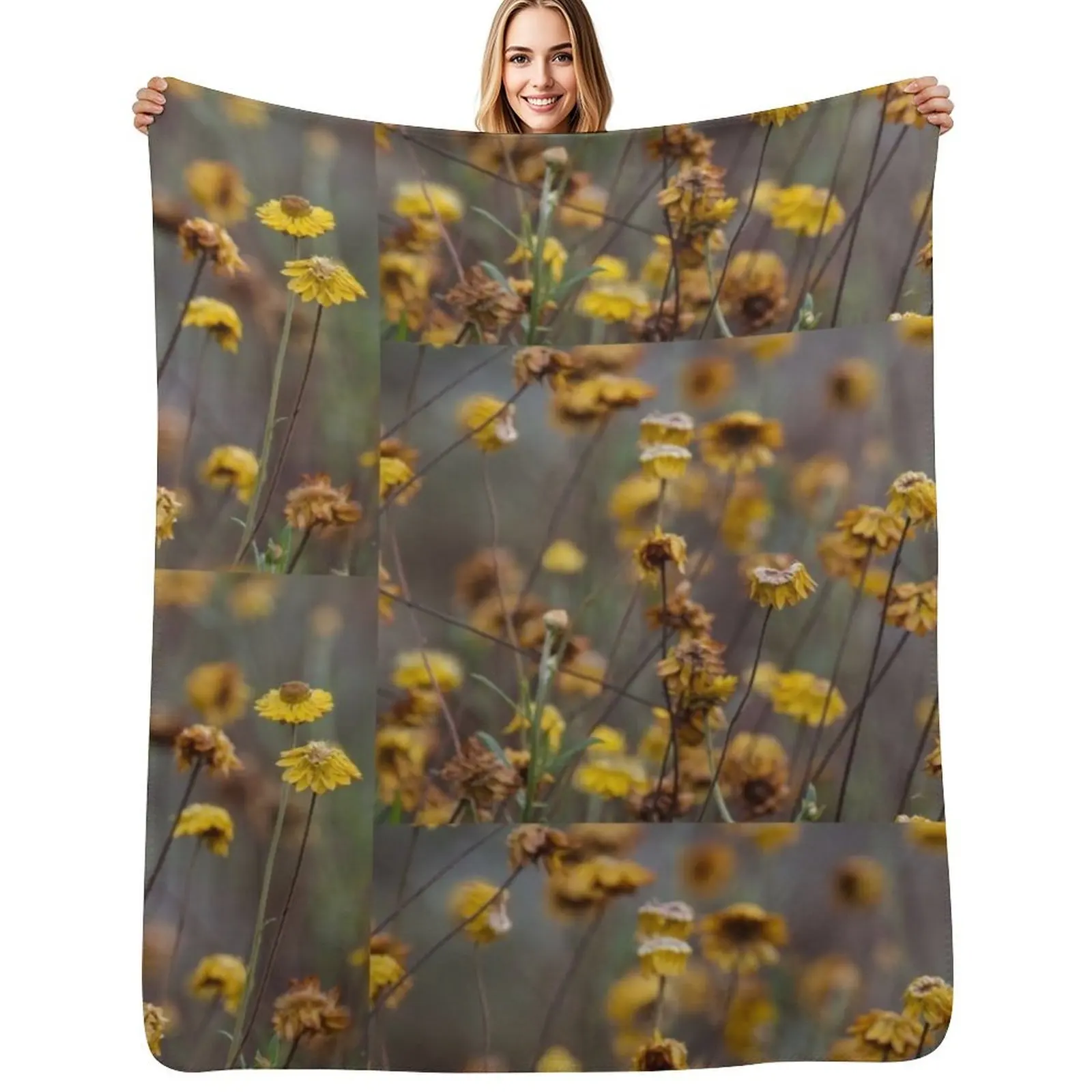 Wild yellow daisies Throw Blanket Cozy Home Blanket Gift for Christmas Holiday
Wild yellow daisies Throw Blanket Cozy Home Blanket Gift for Christmas Holiday
