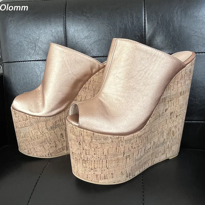 Olomm Women Platform Sandals Mules Ultra High Wedges Heels Peep Toe Gorgeous Champagne Gold Silver Club Shoes Ladies Size 5-15
Olomm Women Platform Sandals Mules Ultra High Wedges Heels Peep Toe Gorgeous Champagne Gold Silver Club Shoes Ladies Size 5-15