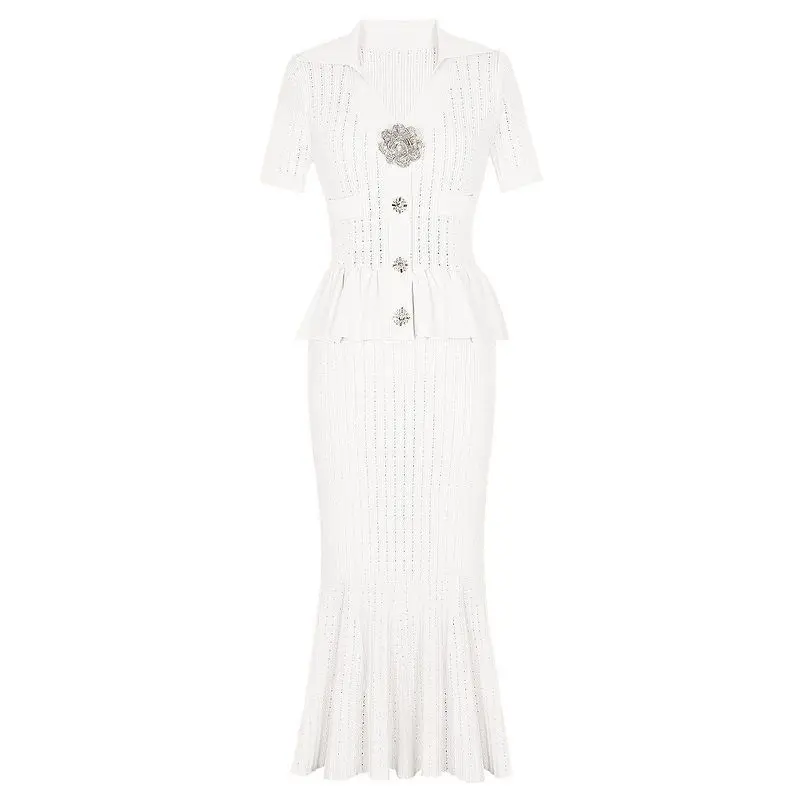 High Quality Women's Fashion Knitted Short Sleeve Long Dress Slimming Effect V-Neck mid Waist Design Elegant Style
High Quality Women's Fashion Knitted Short Sleeve Long Dress Slimming Effect V-Neck mid Waist Design Elegant Style