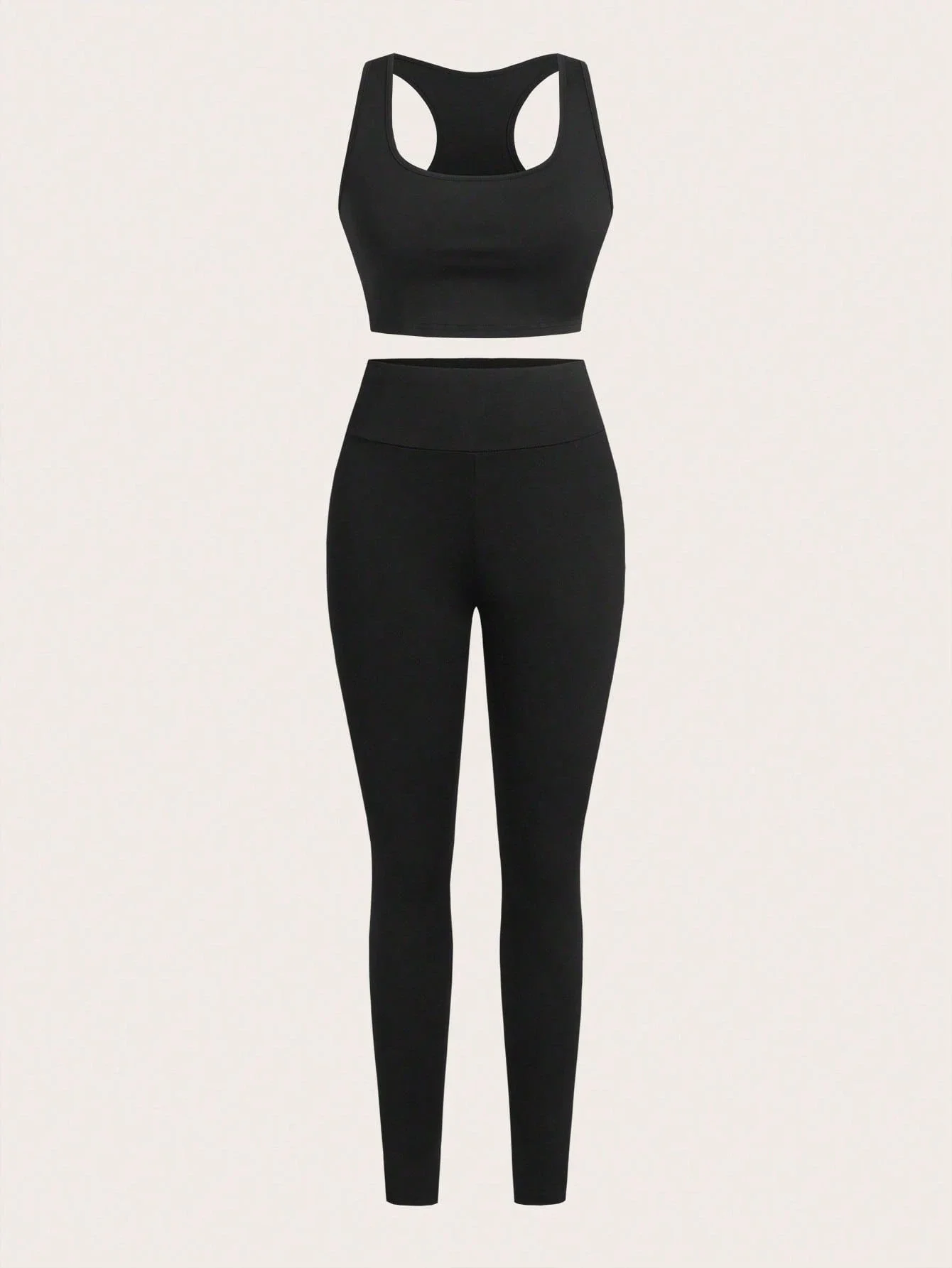 Black Tank Top And Leggings Set For Women Workout Gym Lounge Casual Outfit
Black Tank Top And Leggings Set For Women Workout Gym Lounge Casual Outfit