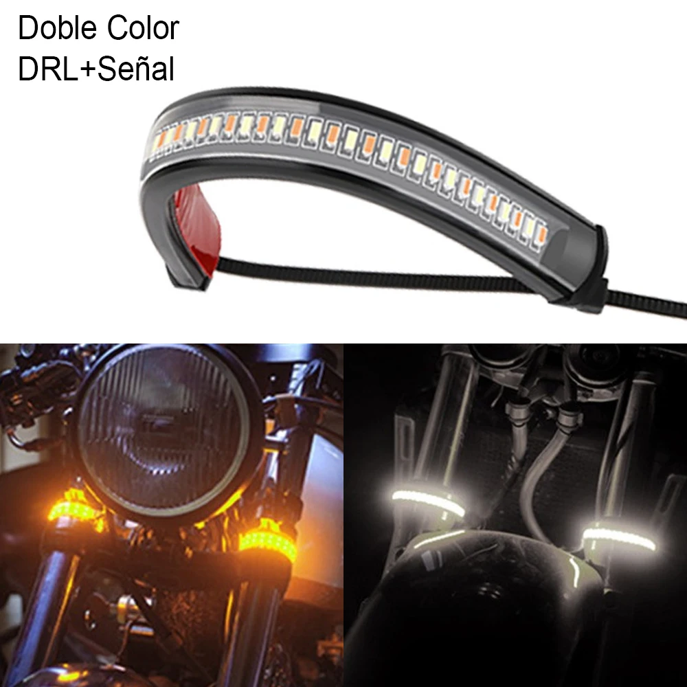 2Pcs 12V Motorcycle LED Ring Fork Strip Lamp Flashing Blinker Motorcycle Turn Signal Light DRL Amber White Moto Flasher Lamp
2Pcs 12V Motorcycle LED Ring Fork Strip Lamp Flashing Blinker Motorcycle Turn Signal Light DRL Amber White Moto Flasher Lamp