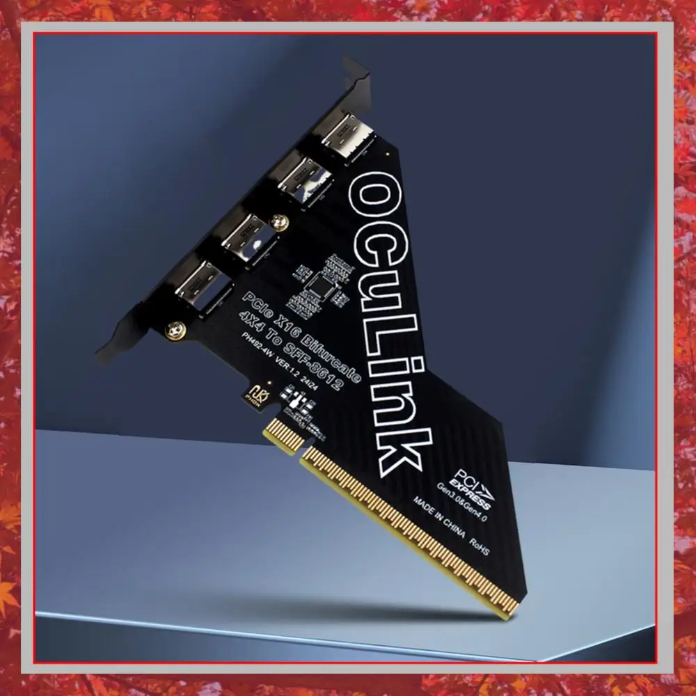 PCIe X16 To SFF 8611&8612 Adapter Card PCIe OCuLink SFF-8612 Adapter PCIe X16 SSD To U.2 OCUlink SFF-8612 Adapter Card
PCIe X16 To SFF 8611&8612 Adapter Card PCIe OCuLink SFF-8612 Adapter PCIe X16 SSD To U.2 OCUlink SFF-8612 Adapter Card
