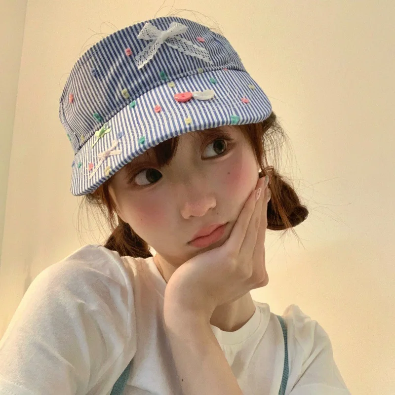 Kawaii Lace Sunscreen Duck Hat Spring Summer Bow Button Blue Baseball Cap Girls Beach Outdoor Sports Adjustable Decorative Hat
Kawaii Lace Sunscreen Duck Hat Spring Summer Bow Button Blue Baseball Cap Girls Beach Outdoor Sports Adjustable Decorative Hat