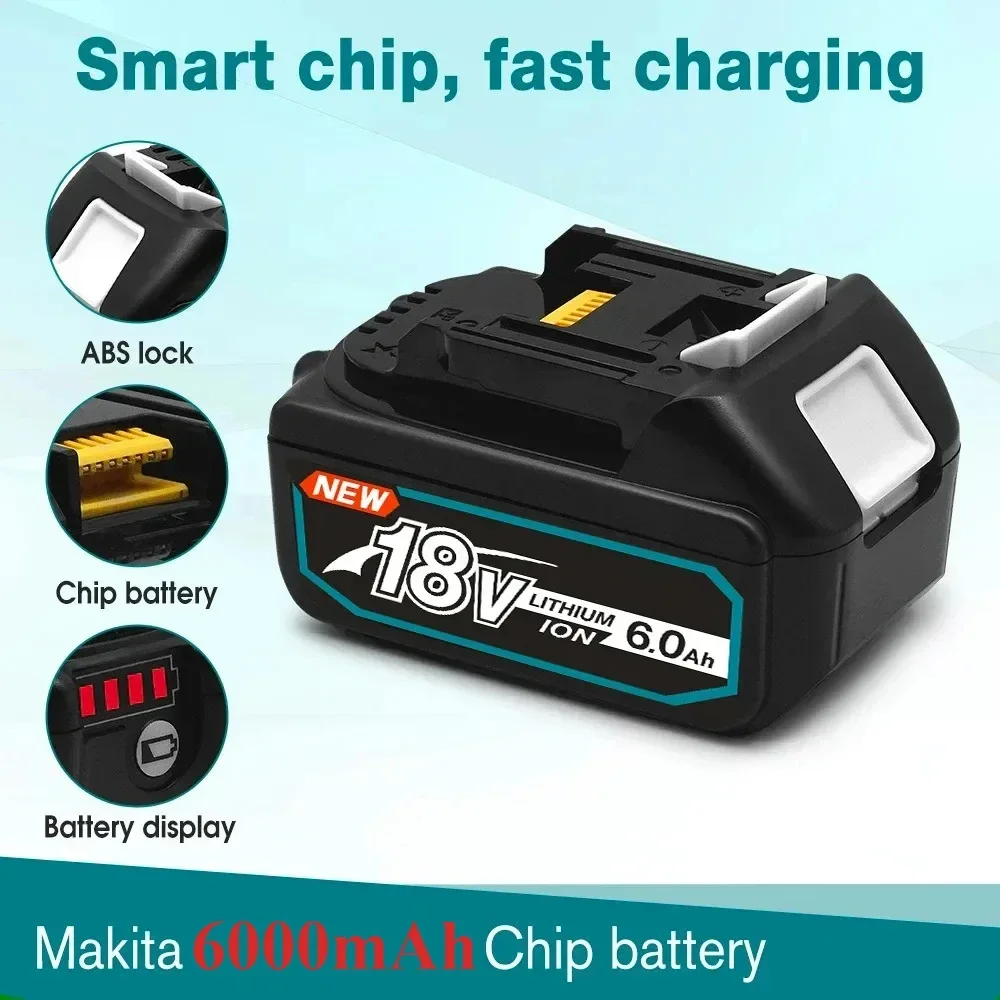 Original 18V 6.0Ah Lithium ion 18650 Rechargeable Battery for Makita 18v Battery BL1840 BL1850 BL1830 BL1860B 3.0Ah 5.0Ah 6.0Ah
Original 18V 6.0Ah Lithium ion 18650 Rechargeable Battery for Makita 18v Battery BL1840 BL1850 BL1830 BL1860B 3.0Ah 5.0Ah 6.0Ah