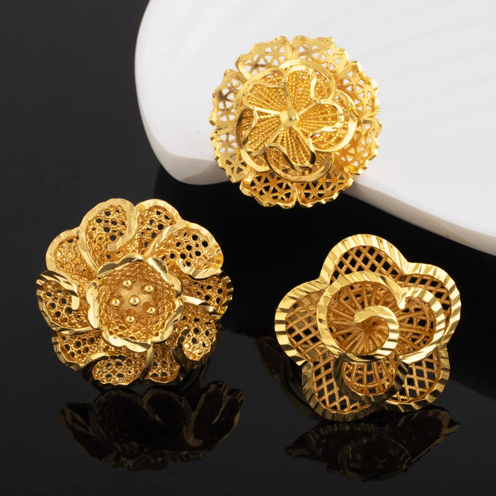 Ethiopia Arab Dubai Gold Plated Rings For Women Resizable 18K Gold Plated Jewelry For Wedding And Party Gifts
Ethiopia Arab Dubai Gold Plated Rings For Women Resizable 18K Gold Plated Jewelry For Wedding And Party Gifts