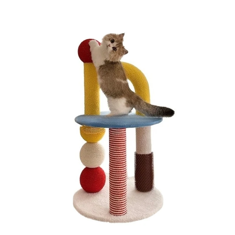 Cat litter, small integrated U-shaped colored ball cat scratching column, cat climbing frame
Cat litter, small integrated U-shaped colored ball cat scratching column, cat climbing frame