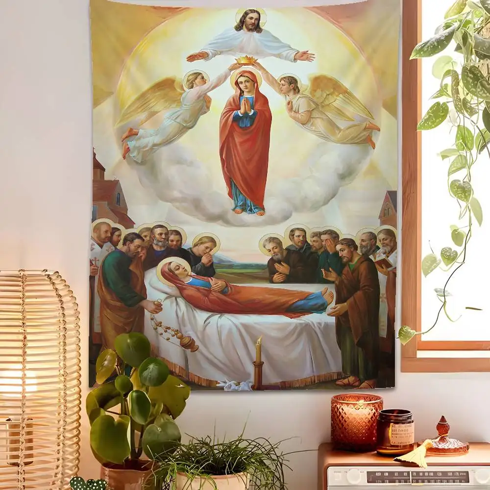 Christianity Assumption Day Tapestry Bedroom Living Bar Garden Outdoor Microfiber Festival Decoration Background Art Banner
Christianity Assumption Day Tapestry Bedroom Living Bar Garden Outdoor Microfiber Festival Decoration Background Art Banner