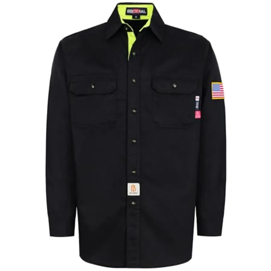 BOCOMAL FR Shirts for Men Flame Resistant Light Weight NFPA2112 Fire Retardant Welding Shirt Water and Oil Repellent Finish
BOCOMAL FR Shirts for Men Flame Resistant Light Weight NFPA2112 Fire Retardant Welding Shirt Water and Oil Repellent Finish