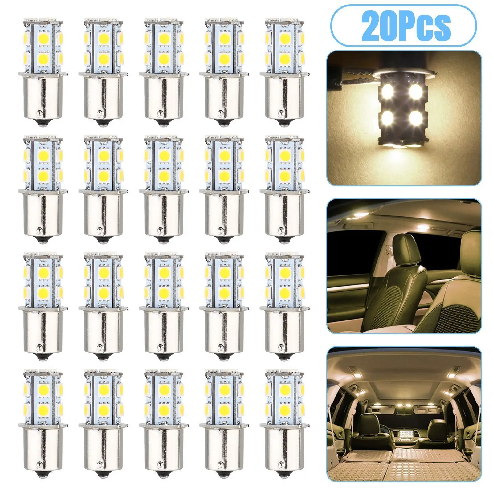 20x Warm White 1156 1141 13-SMD RV Camper Trailer LED Interior Light Bulbs 12V
20x Warm White 1156 1141 13-SMD RV Camper Trailer LED Interior Light Bulbs 12V
