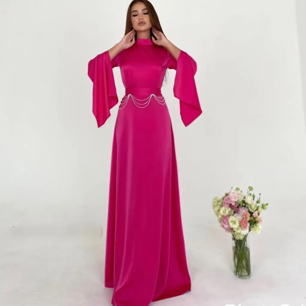 Noble A-Line High Neckline Prom Dress Long Sleeves With Floor Length Evening Elegant Party Dress For Women2023
Noble A-Line High Neckline Prom Dress Long Sleeves With Floor Length Evening Elegant Party Dress For Women2023