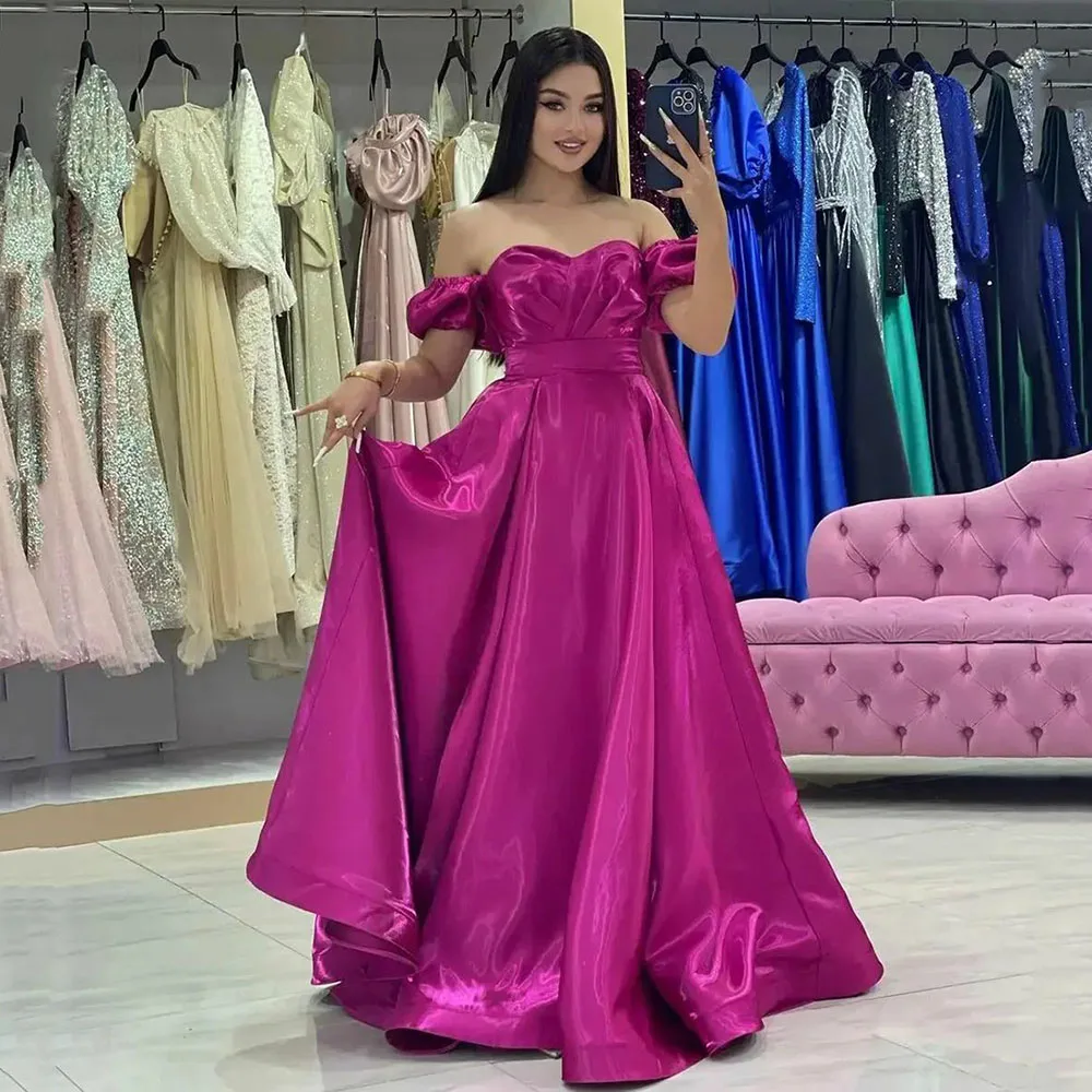 Msikoods Elegant Satin A Line Evening Dress Sweethear Off The Shoulder Pleats Long Prom Gowns Taffeta Event Formal Dress
Msikoods Elegant Satin A Line Evening Dress Sweethear Off The Shoulder Pleats Long Prom Gowns Taffeta Event Formal Dress
