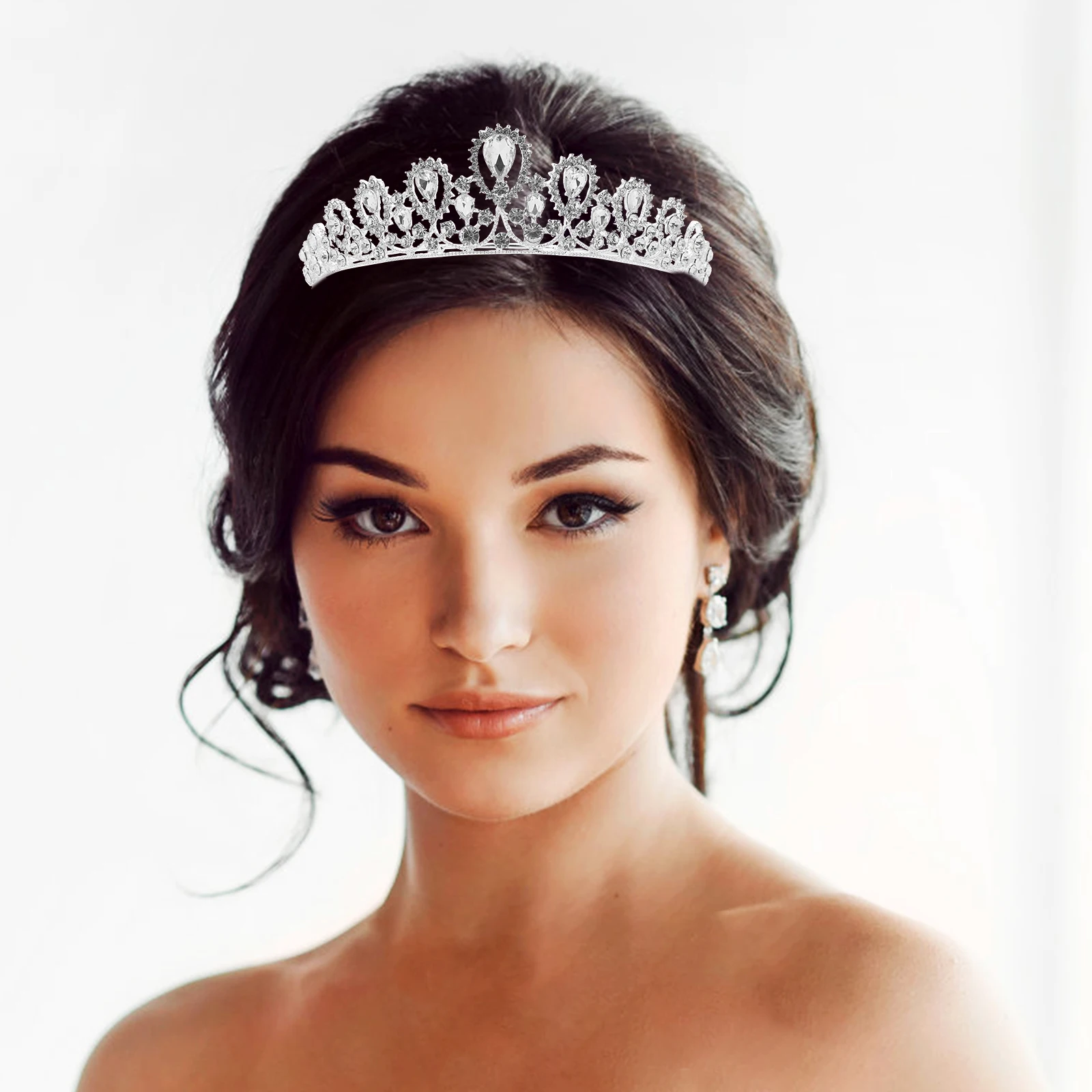 Bridal Rhinestone Women Silver Metal Headband Durable Bride Tiara Hair Accessories Wedding Bride Crown Headpiece Prom
Bridal Rhinestone Women Silver Metal Headband Durable Bride Tiara Hair Accessories Wedding Bride Crown Headpiece Prom