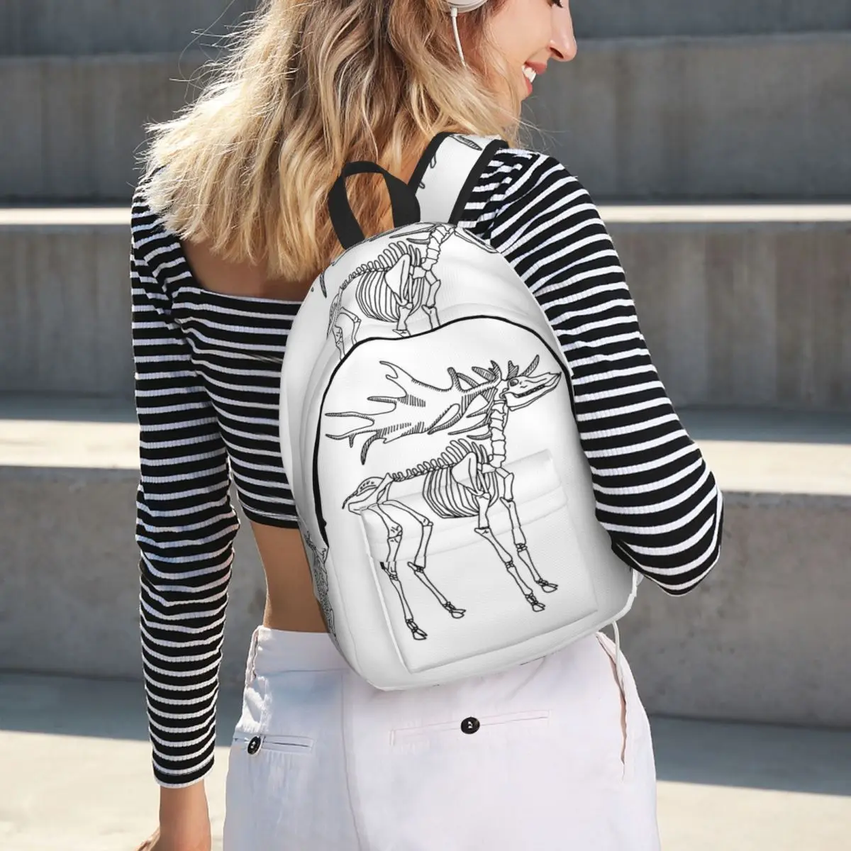 Irish Elk Megaloceros Skeleton Student Backpack School Bag Hiking Travel Daypack for Men Women Fashion Bookbag Shoulder Bags
Irish Elk Megaloceros Skeleton Student Backpack School Bag Hiking Travel Daypack for Men Women Fashion Bookbag Shoulder Bags