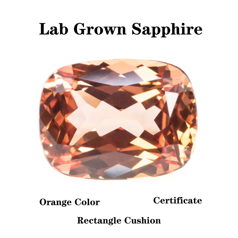 Lab Grown Sapphire Rectangular Cushion Shape VVS1 Orange Color DIY Advanced Chatms Jewelry Rings Earrings Making Certificate
Lab Grown Sapphire Rectangular Cushion Shape VVS1 Orange Color DIY Advanced Chatms Jewelry Rings Earrings Making Certificate