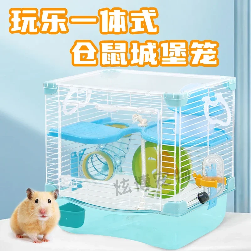 Hamster cage transparent high-grade gold bear honey bag glider flower branch mouse guinea pig special luxury villa small pet cag
Hamster cage transparent high-grade gold bear honey bag glider flower branch mouse guinea pig special luxury villa small pet cag