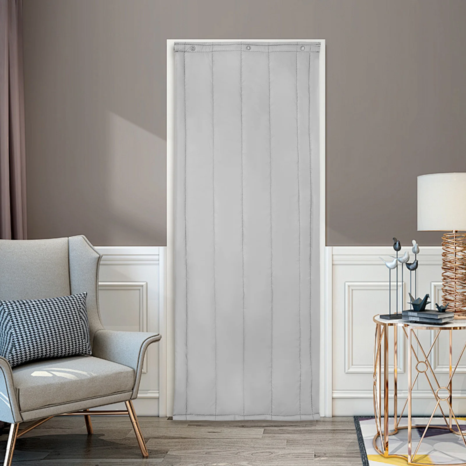 200x80cm Grey Thermal Insulated Door Curtain, Winter Doorway Cover Screen, Noise Reducing Door Hanging, Privacy Room Divider
200x80cm Grey Thermal Insulated Door Curtain, Winter Doorway Cover Screen, Noise Reducing Door Hanging, Privacy Room Divider