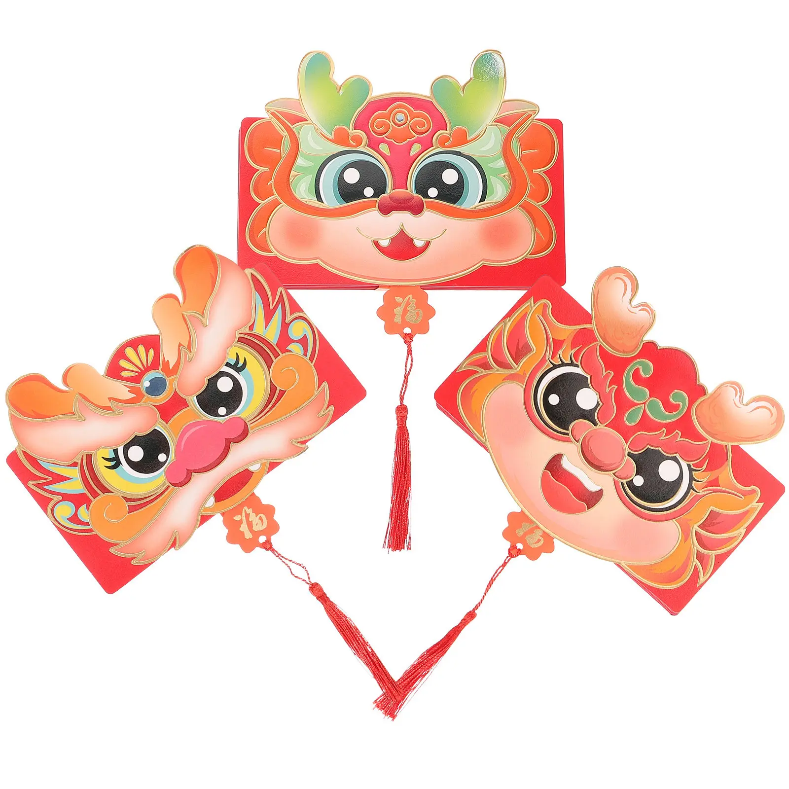 3Pcs Bright Red Chinese New Year Envelopes Paper Red Packets with Dragon Pattern Spring Festival Luck Money Bags Creative Lunar
3Pcs Bright Red Chinese New Year Envelopes Paper Red Packets with Dragon Pattern Spring Festival Luck Money Bags Creative Lunar