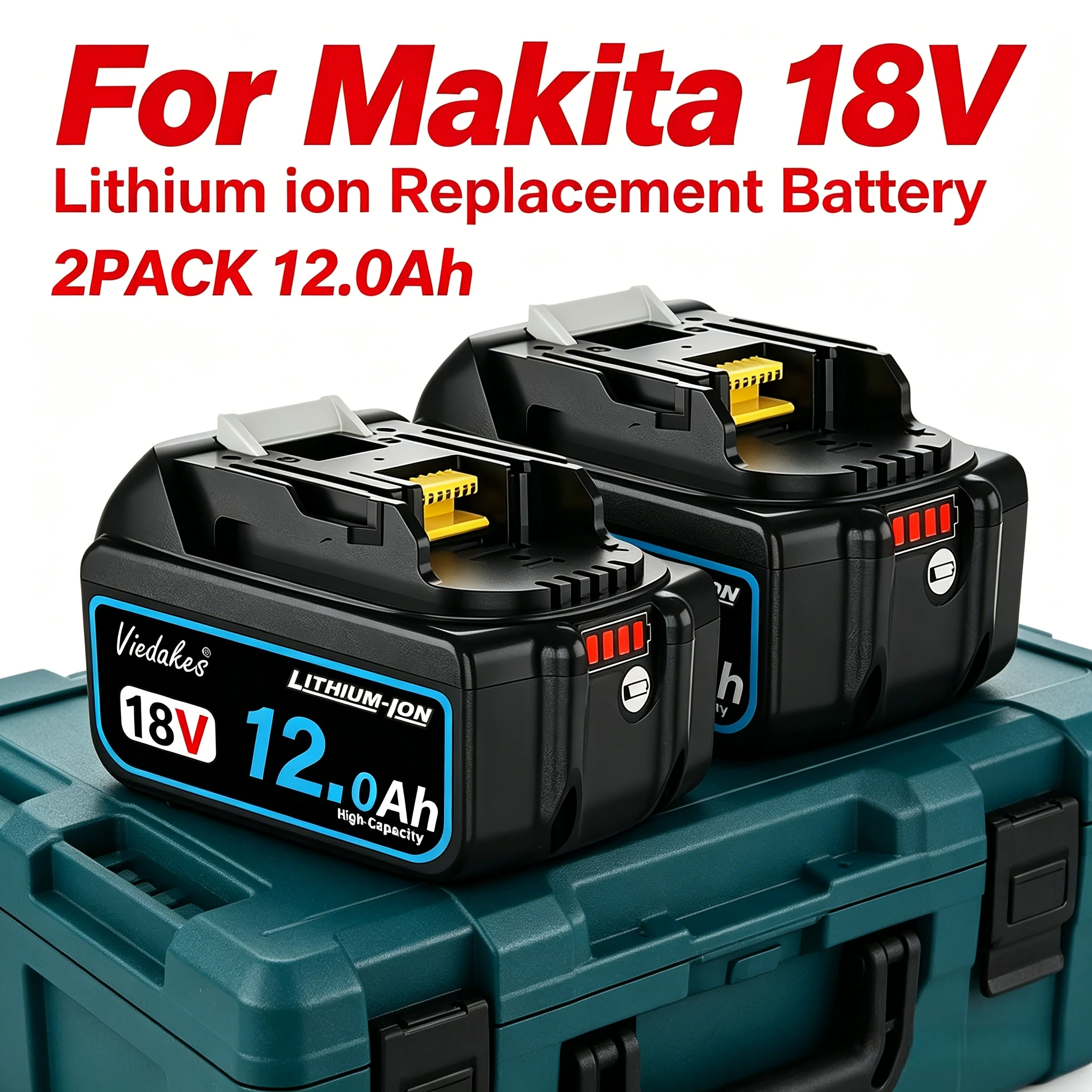 18V 12.0Ah Rechargeable Lithium Ion Battery for Makita 18V Battery BL1830 BL1840 BL1850B BL1860B Tools Replacement
18V 12.0Ah Rechargeable Lithium Ion Battery for Makita 18V Battery BL1830 BL1840 BL1850B BL1860B Tools Replacement