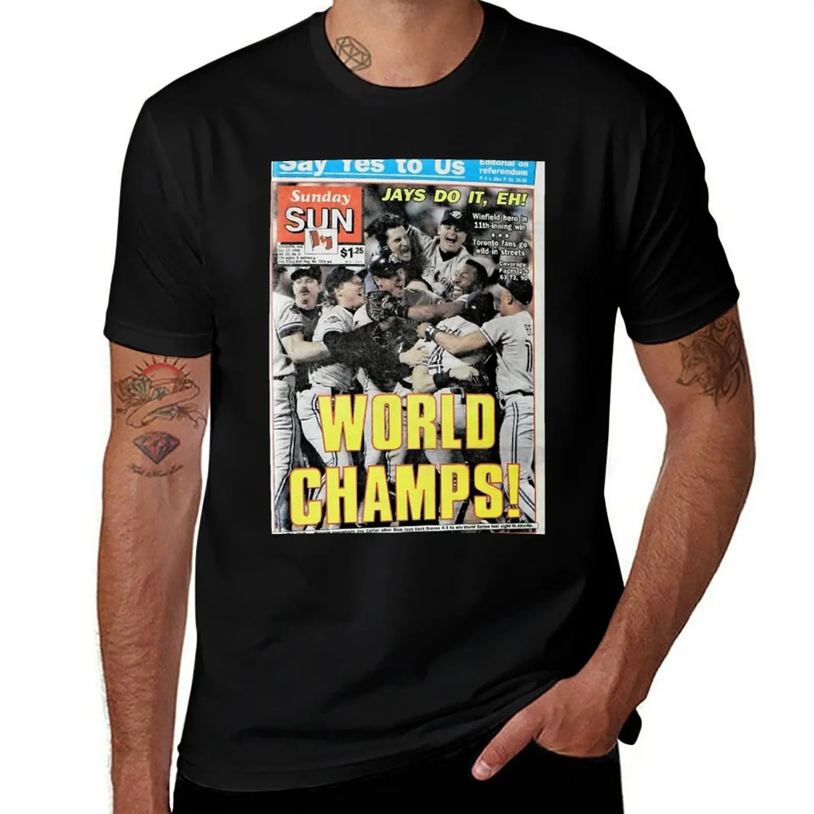 Toronto Sun Cover- Jays win Title T-Shirt vintage clothes hippie clothes oversized graphic tee T-shirts for men cotton
Toronto Sun Cover- Jays win Title T-Shirt vintage clothes hippie clothes oversized graphic tee T-shirts for men cotton