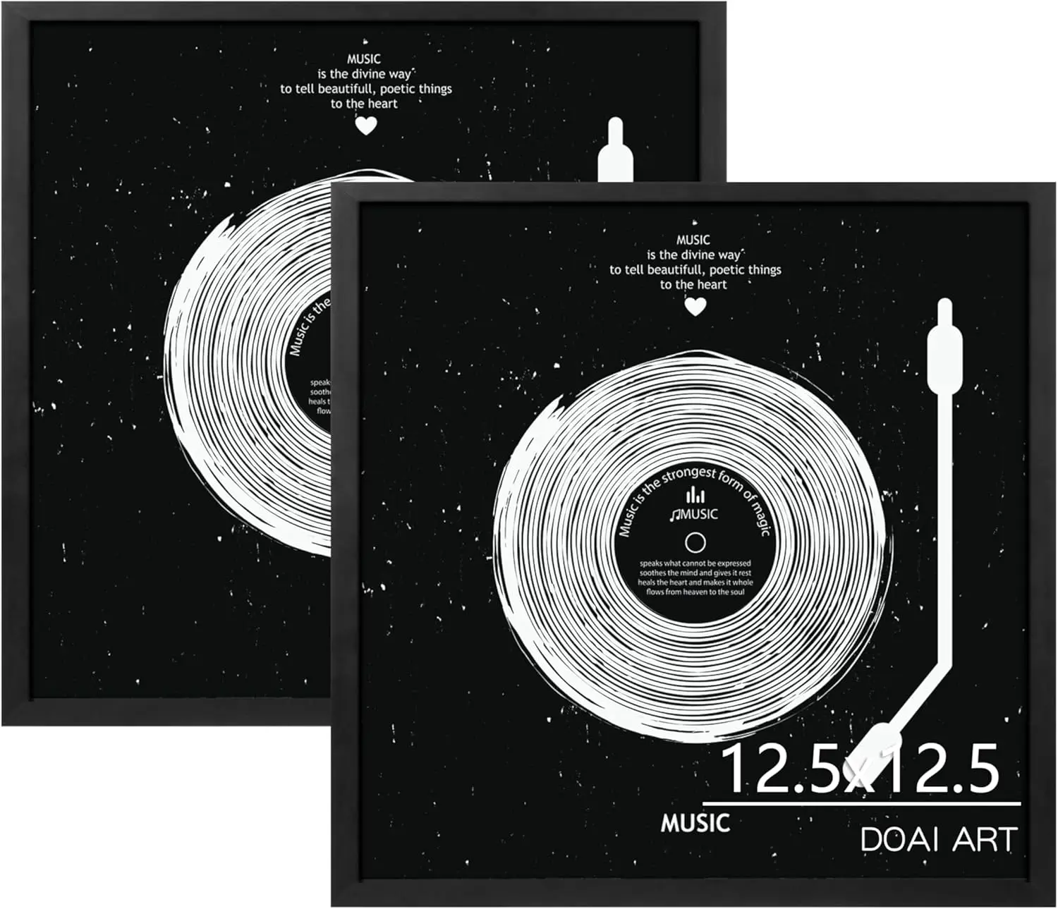 12.5x12.5 Record Frame 2 Pack, Wall Display for 12 Inch LP with Cover, Scratch-proof Safe Artistic Large Photo Frame
12.5x12.5 Record Frame 2 Pack, Wall Display for 12 Inch LP with Cover, Scratch-proof Safe Artistic Large Photo Frame