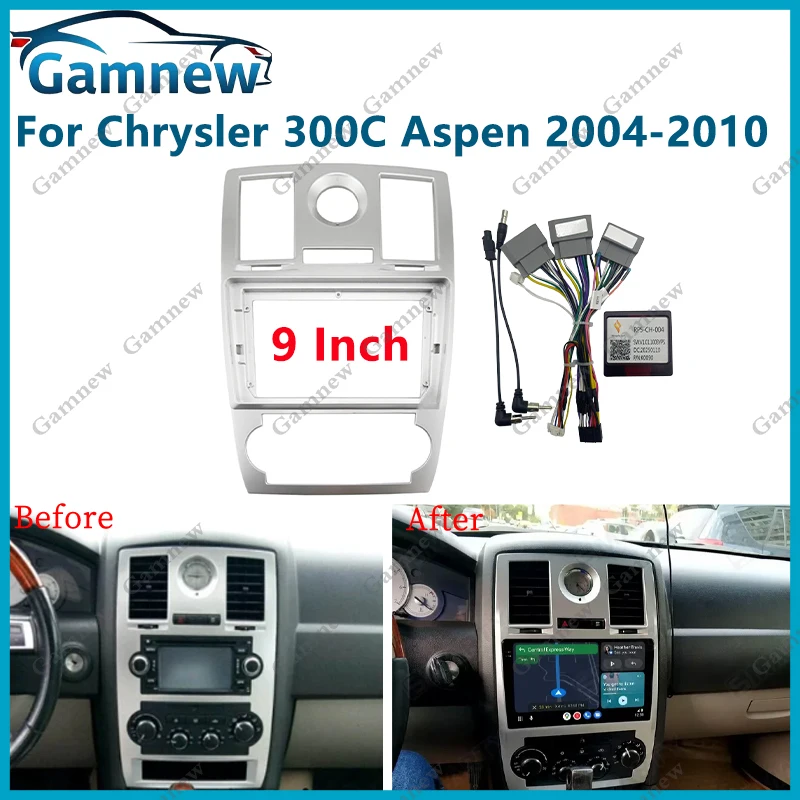 9 Inch Car Frame Fascia Canbus Adapter Android Radio Audio Dash Fitting Panel Kit For Chrysler 300C Aspen 2004-2010
9 Inch Car Frame Fascia Canbus Adapter Android Radio Audio Dash Fitting Panel Kit For Chrysler 300C Aspen 2004-2010
