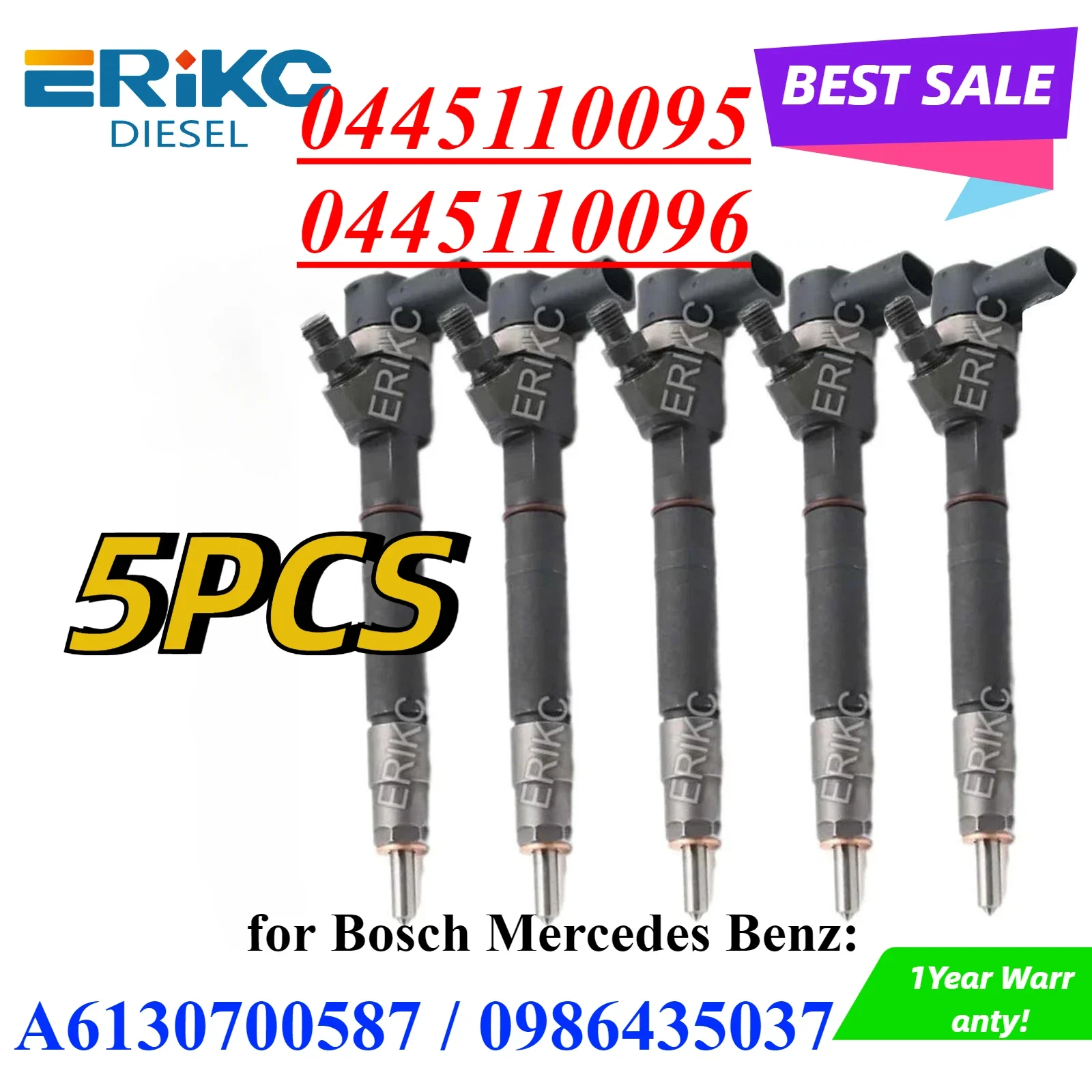 5PCS 0445110095 0445110096 Diesel Fuel Injector A6130700587 Engine Sprayer 0 445 110 096 for Mercedes Benz 0986435037
5PCS 0445110095 0445110096 Diesel Fuel Injector A6130700587 Engine Sprayer 0 445 110 096 for Mercedes Benz 0986435037