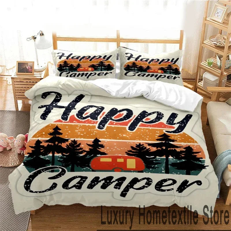 Комплект постельного белья Happy Camper с 3D принтом, пододеяльник, пододеяльник, наволочка, королева, двойной размер для мальчиков и девочек, взрослых
Комплект постельного белья Happy Camper с 3D принтом, пододеяльник, пододеяльник, наволочка, королева, двойной размер для мальчиков и девочек, взрослых