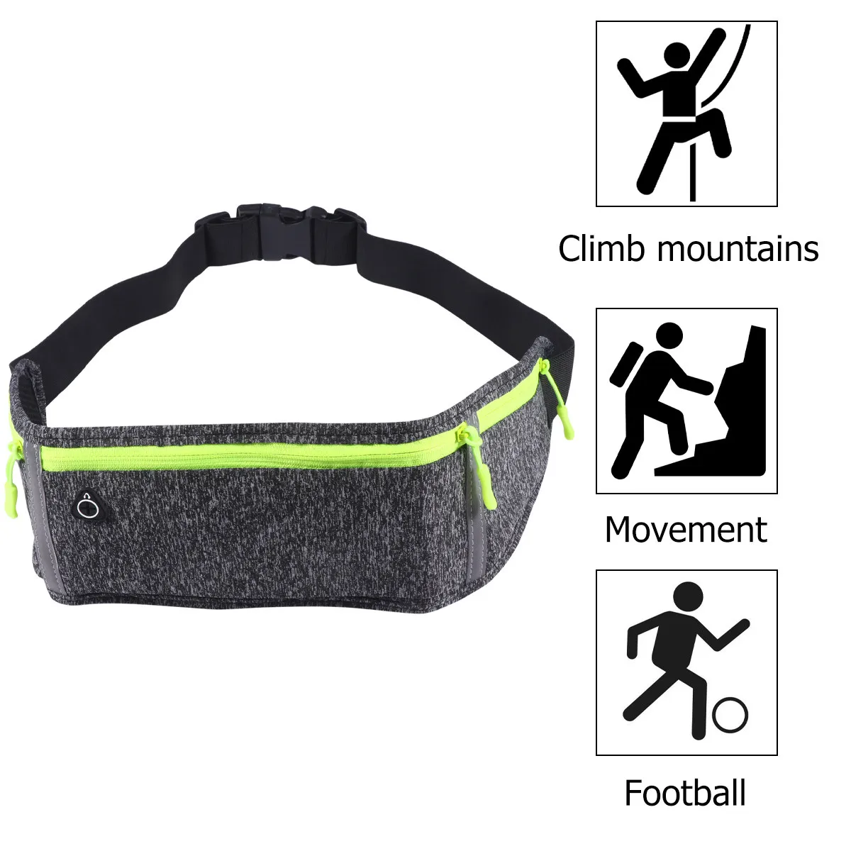 1Pcs Dark Grey Running Waist Pouch 3 Compartment Waterproof Reflective Breathable Lightweight Sports Pouch for Jogging Running
1Pcs Dark Grey Running Waist Pouch 3 Compartment Waterproof Reflective Breathable Lightweight Sports Pouch for Jogging Running