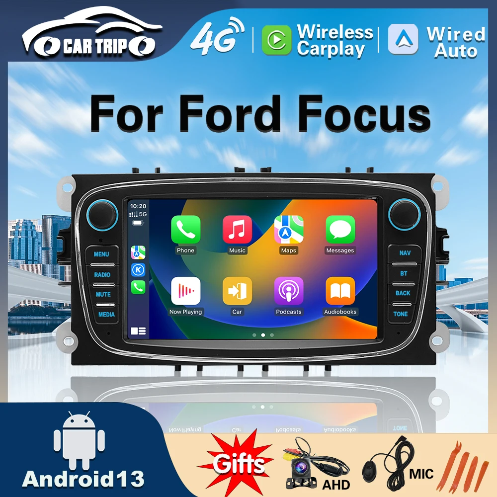 Car Radio 2 DIN Car Android 13 Carplay Radio Multimedia Player For Ford Focus S-Max Mondeo Galaxy C-Max GPS Navigation Bluetooth
Car Radio 2 DIN Car Android 13 Carplay Radio Multimedia Player For Ford Focus S-Max Mondeo Galaxy C-Max GPS Navigation Bluetooth