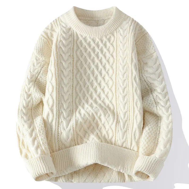 Autumn Winter Men Sweater Vintage O Neck Solid Color Mens Knitted Pullovers Loose Harajuku Mens Retro Knitting Pullover Sweaters
Autumn Winter Men Sweater Vintage O Neck Solid Color Mens Knitted Pullovers Loose Harajuku Mens Retro Knitting Pullover Sweaters