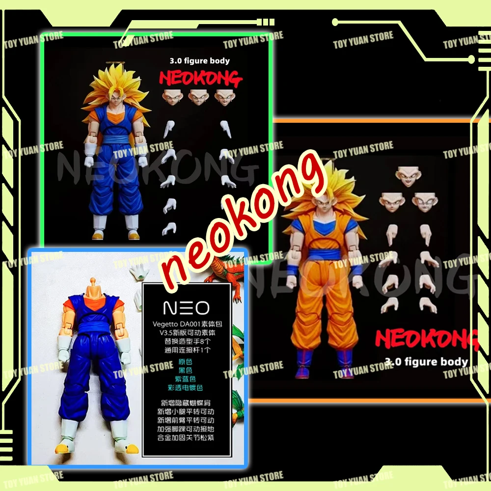 Новый NEOKONG Dragon Ball Super Saiyan Super Vegetto Goku, трехугольные фигурки масштаба 1/12, 3,0 PLUS, модель тела, игрушки
Новый NEOKONG Dragon Ball Super Saiyan Super Vegetto Goku, трехугольные фигурки масштаба 1/12, 3,0 PLUS, модель тела, игрушки