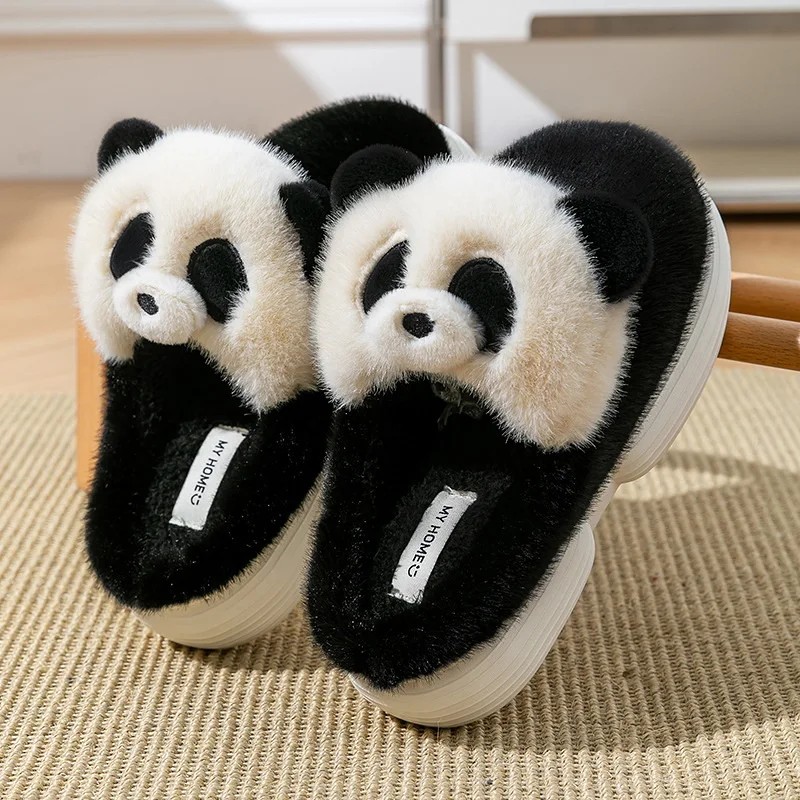 New cuddly panda slippers winter woman furry warm slides shoes home room slipper women's adorable animal scuff shoes cute sliper 
New cuddly panda slippers winter woman furry warm slides shoes home room slipper women's adorable animal scuff shoes cute sliper