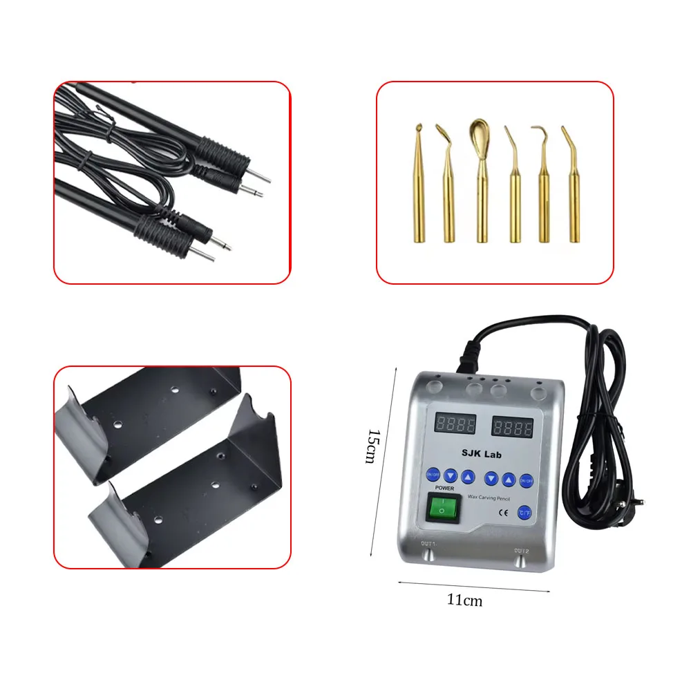 Sjk Dental Electric Waxer Carving Knife Machine Double Pen +6 Wax Tips Kit Dental Lab Equipment Teeth Dentistry B1
Sjk Dental Electric Waxer Carving Knife Machine Double Pen +6 Wax Tips Kit Dental Lab Equipment Teeth Dentistry B1