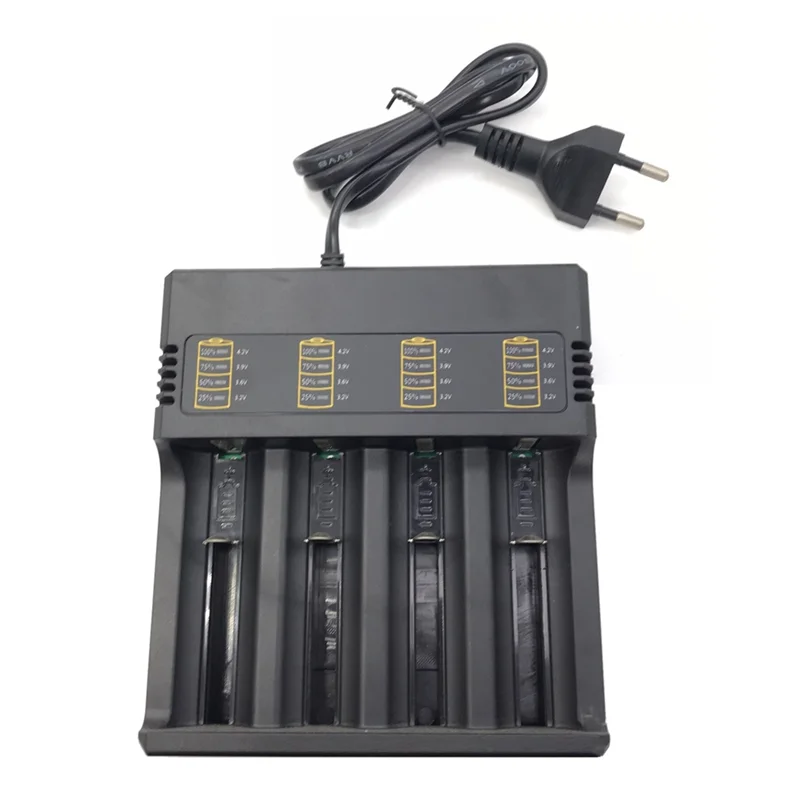 NNR-1Pcs 4 Slots 18650 Battery Charger, Charging for 3.7V 18650 26650 21700 14500 16340 Rechargeable Lithium Battery EU Plug
NNR-1Pcs 4 Slots 18650 Battery Charger, Charging for 3.7V 18650 26650 21700 14500 16340 Rechargeable Lithium Battery EU Plug