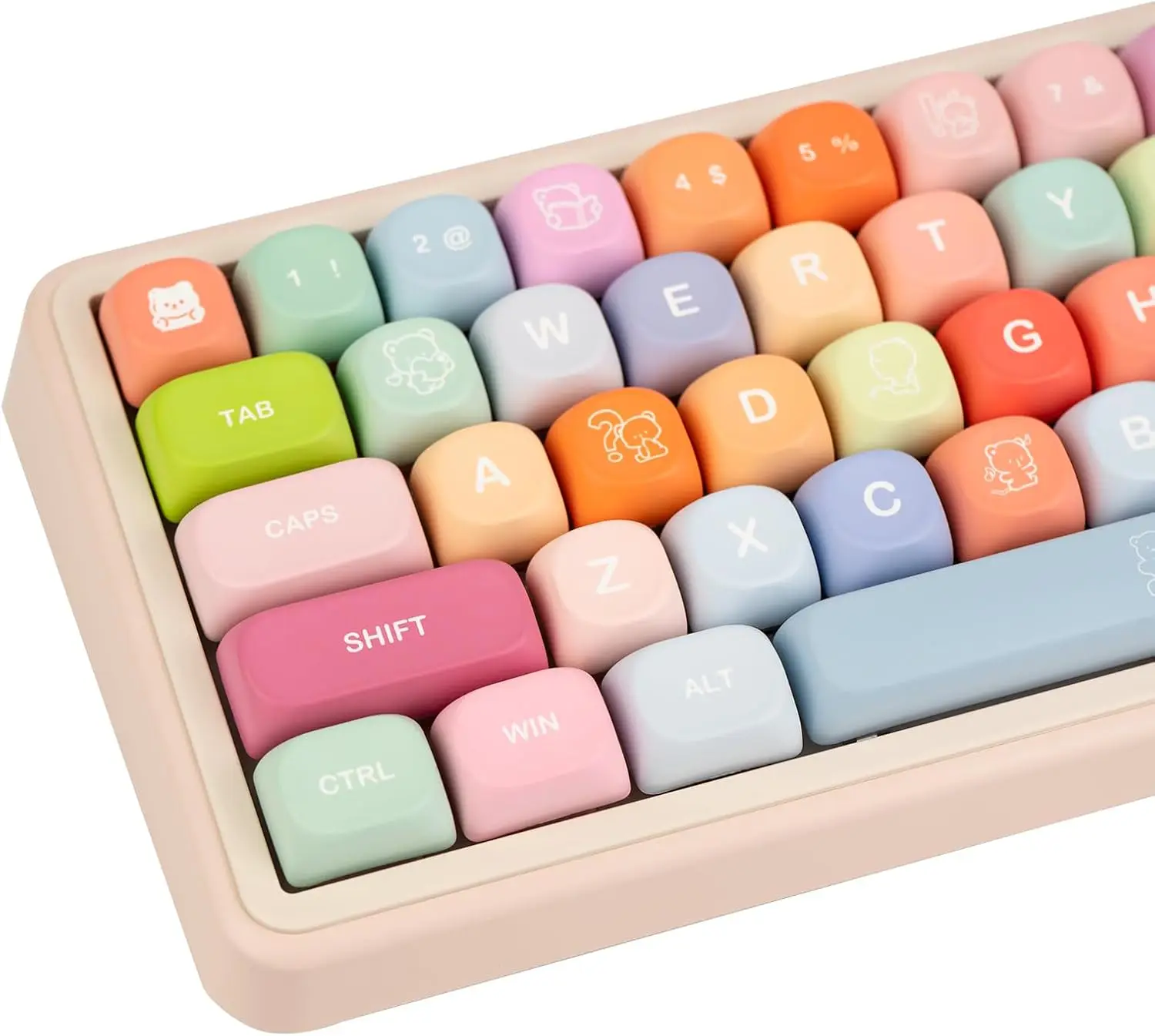 133 Keys Dye Sublimation Keycaps Cute MOA Profile Custom Keycap Set with Key Puller for MX Switches Mechanical Gaming Keyboard
133 Keys Dye Sublimation Keycaps Cute MOA Profile Custom Keycap Set with Key Puller for MX Switches Mechanical Gaming Keyboard