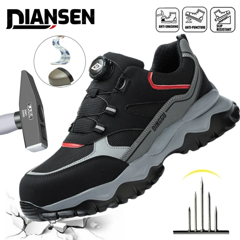 Men's Steel-Toed Safety Shoes With Anti-Crush, Anti-Puncture And Anti-Slip Soles, Fashionable Button Industrial Men Work Shoes
Men's Steel-Toed Safety Shoes With Anti-Crush, Anti-Puncture And Anti-Slip Soles, Fashionable Button Industrial Men Work Shoes