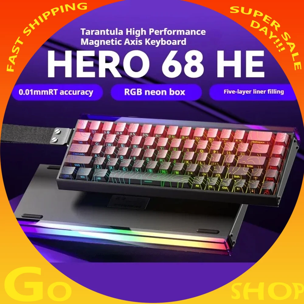 AULA HERO 68HE Механическая клавиатура с магнитным переключателем HERO68 HE Проводная игровая RGB с возможностью горячей замены Клавиатура для киберспорта Пользовательские аксессуары для ПК
AULA HERO 68HE Механическая клавиатура с магнитным переключателем HERO68 HE Проводная игровая RGB с возможностью горячей замены Клавиатура для киберспорта Пользовательские аксессуары для ПК