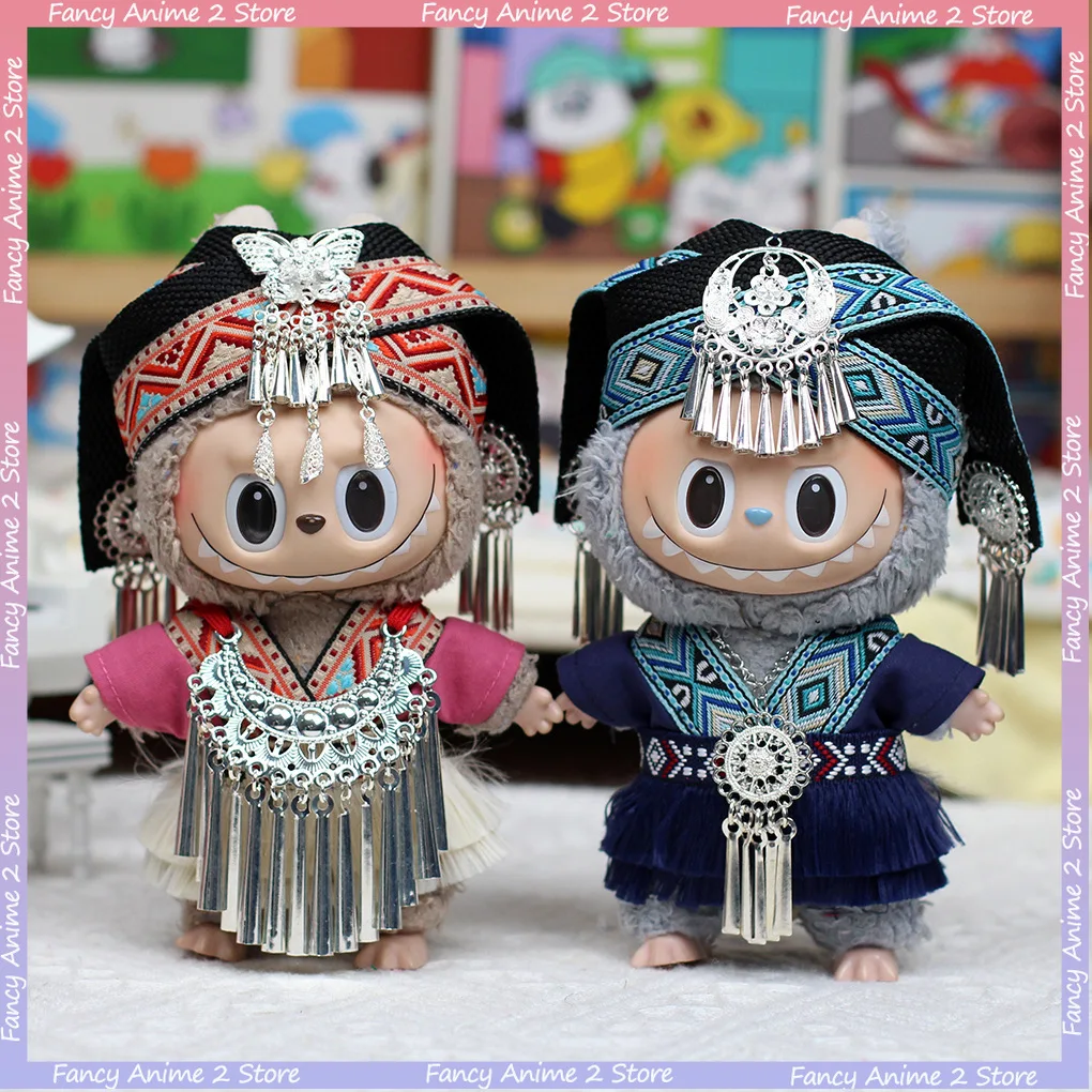 Одежда для кукол Labubu, одежда в стиле этнических меньшинств, головные уборы, милое полосатое платье для косплея, мини-плюшевая кукла, аксессуары для одежды
Одежда для кукол Labubu, одежда в стиле этнических меньшинств, головные уборы, милое полосатое платье для косплея, мини-плюшевая кукла, аксессуары для одежды