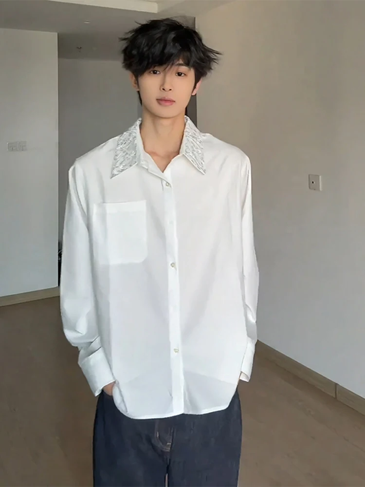 New Chinese Sle Men's Long Sve irt with Embroidered Floral Collar Spring Faion High Waist Outerwear Model Sensation
New Chinese Sle Men's Long Sve irt with Embroidered Floral Collar Spring Faion High Waist Outerwear Model Sensation