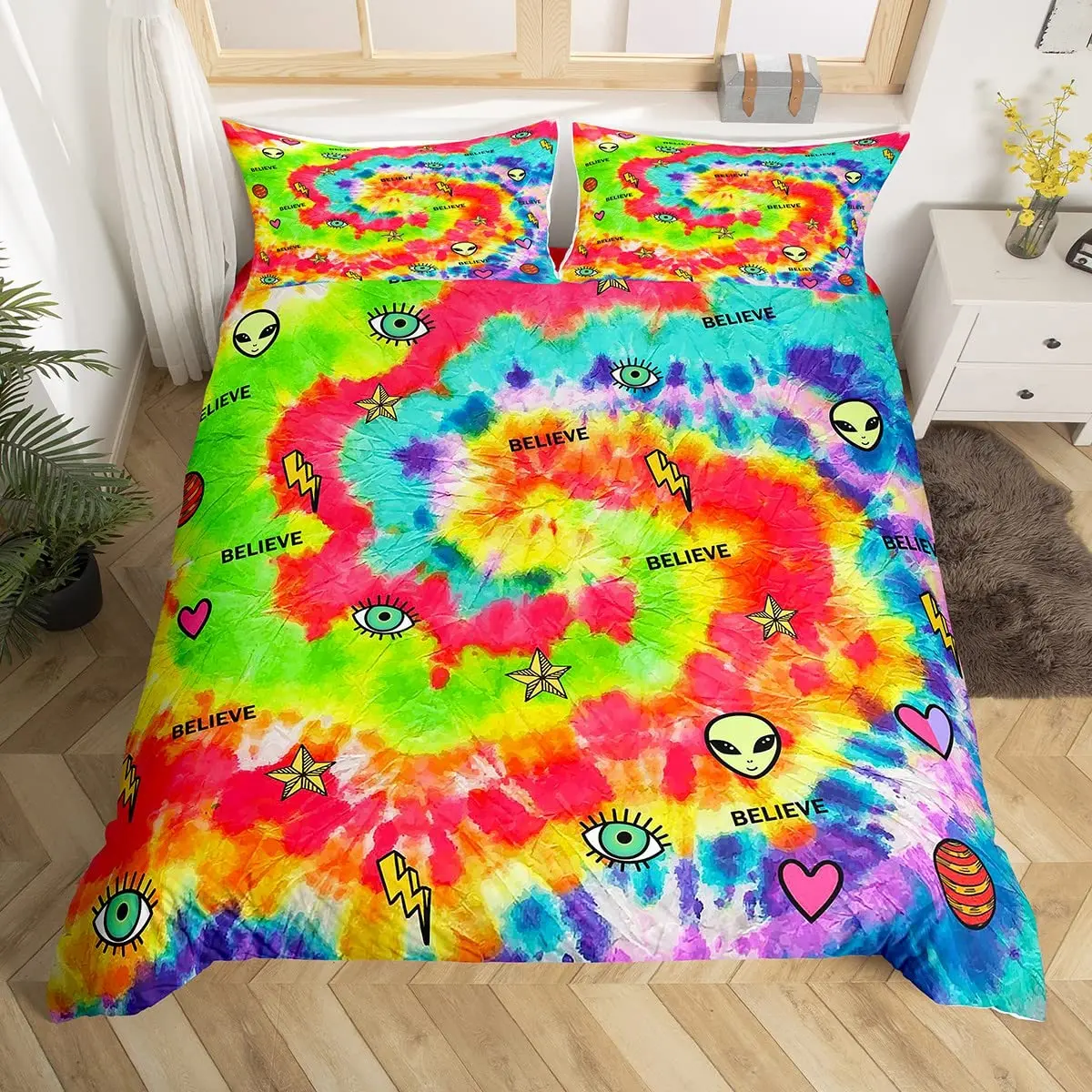 Пододеяльник Tie Dye Queen Psychedelic Spiral Комплект постельного белья в стиле бохо Rainbow Ink Art Одеяло из микрофибры Trippy Экзотический комплект постельного белья
Пододеяльник Tie Dye Queen Psychedelic Spiral Комплект постельного белья в стиле бохо Rainbow Ink Art Одеяло из микрофибры Trippy Экзотический комплект постельного белья