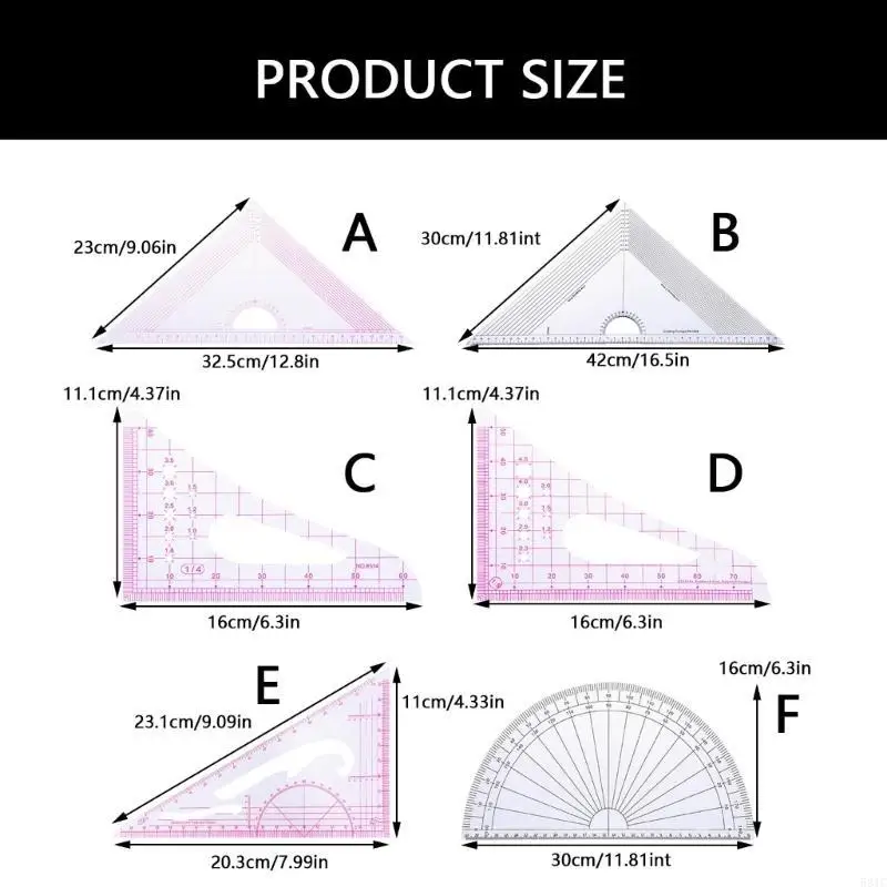 581C Professional Patchwork Ruler Quilting Ruler Easy to Carry for Simple Quilting
581C Professional Patchwork Ruler Quilting Ruler Easy to Carry for Simple Quilting