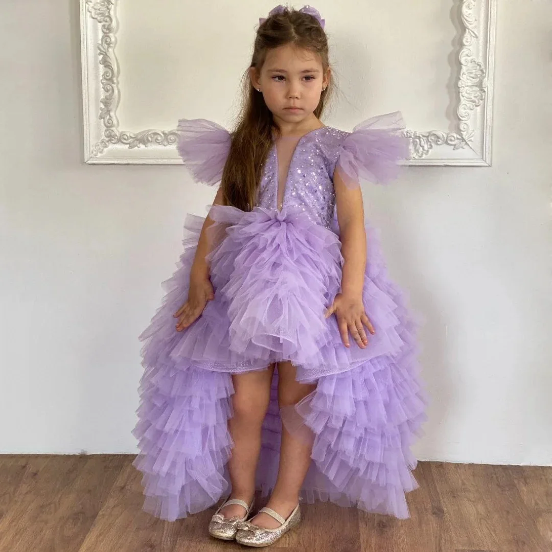 Customized Lavender Flower Girl Dress For Wedding Layered Tulle Sequine With Bow Little Girl Banquet Birthday Party Ball Gown
Customized Lavender Flower Girl Dress For Wedding Layered Tulle Sequine With Bow Little Girl Banquet Birthday Party Ball Gown