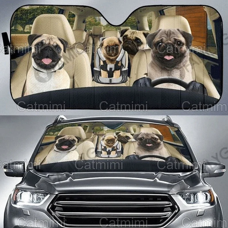 Pug Car Sunshade, Pug Car Accessories, Funny Pug Car Decor, Sunshade Car Windshield, Pug Auto Sun Shade, Pug Lover Gifts PHT1421
Pug Car Sunshade, Pug Car Accessories, Funny Pug Car Decor, Sunshade Car Windshield, Pug Auto Sun Shade, Pug Lover Gifts PHT1421