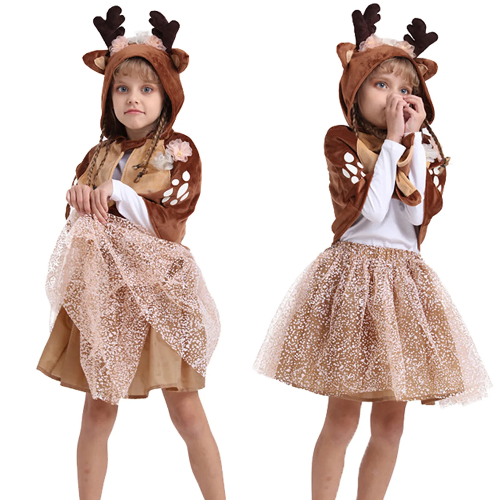 Kids Christmas Deer Costumes Cosplay Novelty Cute Deer Xmas Props School Party Stage Shows Dresses Children's Christmas Gifts
Kids Christmas Deer Costumes Cosplay Novelty Cute Deer Xmas Props School Party Stage Shows Dresses Children's Christmas Gifts
