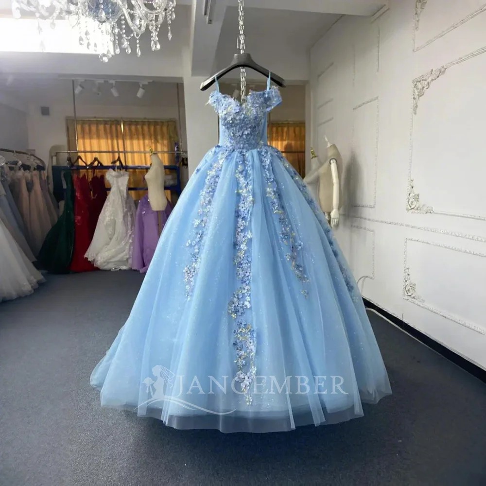 Customized Sky Blue Sweet 16 Quinceanera Dress 3D Flower Appliques Princess Party Gown Lsany11
Customized Sky Blue Sweet 16 Quinceanera Dress 3D Flower Appliques Princess Party Gown Lsany11